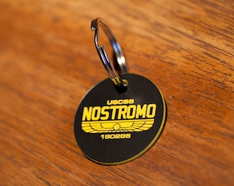 Nostromo Logo Key Chain - Alien Prometheus Peter Weyland Ash Ripley Xenomorph