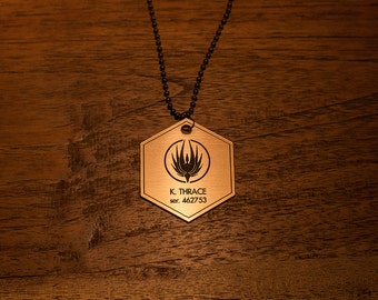 Battlestar Galactica Dog Tag Necklace Kara Thrace - Starbuck Apollo Adama Tigh Pegasus Cylon Viper Colonial Gaius Boomer Helo Cosplay Raider