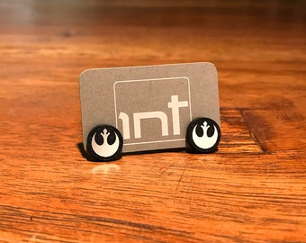 Star Wars Rebel Post Earrings Han Solo Luke Skywalker Leia Alliance Republic Rieekan Dodonna Empire Strikes Back Rey Finn Starbird Alliance