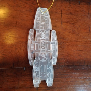 Battlestar Galactica Christmas Tree Ornament - Adama Starbuck Apollo Boomer Cylon Raider BSG