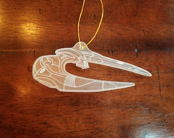 Enfeite de árvore de Natal Cylon - Apollo Starbuck Baltar