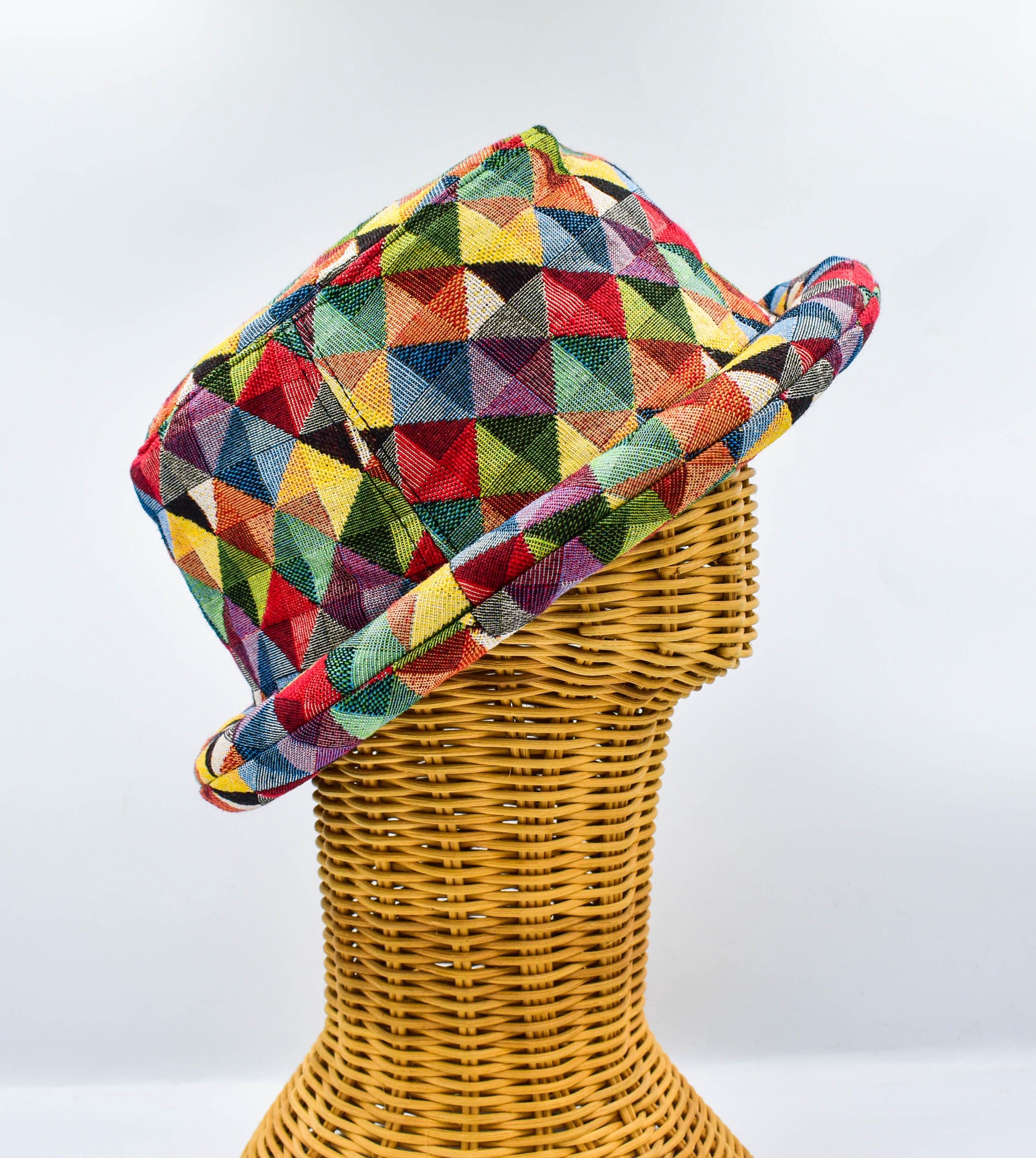 Cappello da sole da donna in paglia, a tesa larga, con motivo