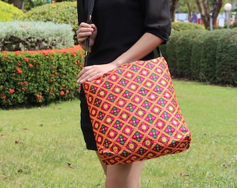 Bolso hippie crossbody, bolso boho tejido único, bolso boho hecho a mano, bolso de playa de verano, producto de comercio justo, bolso tailandés
