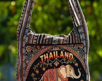 Elephant Cross body Bag, Double Sided, Shoulder Bag, Hippie Bag, Women's Bag,Tribal Bag, Travel Bag, Boho Bag, Hobo Bag, Ethnic Bag.