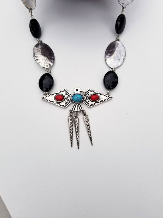 Southwestern Native American Thunderbird Necklace | Etsy