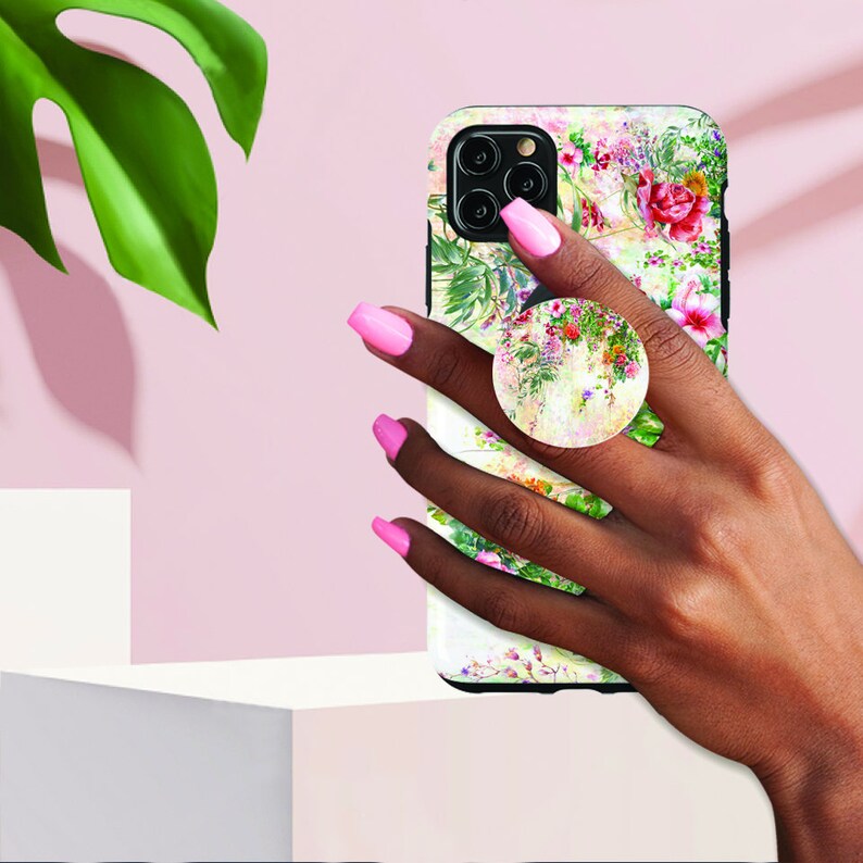 Custom Flowers Popsocket With iPhone 11 12 Pro Max case iPhone Etsy