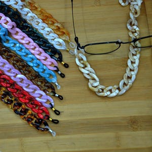 Acrylic High Quality eyeglass chain,DIY eyeglass chain,MASK HOLDER chain，Eyeglass Holder，Sunglasses Chain necklace，Acrylic link chain