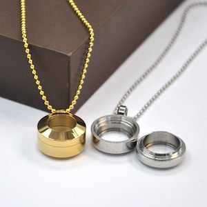 Stainless Steel 7mm Thick Floating Glass Memory Waterproof Twist Screw Locket 17mm Locket or necklace，Extra Deep Screw Glass Locket Memory