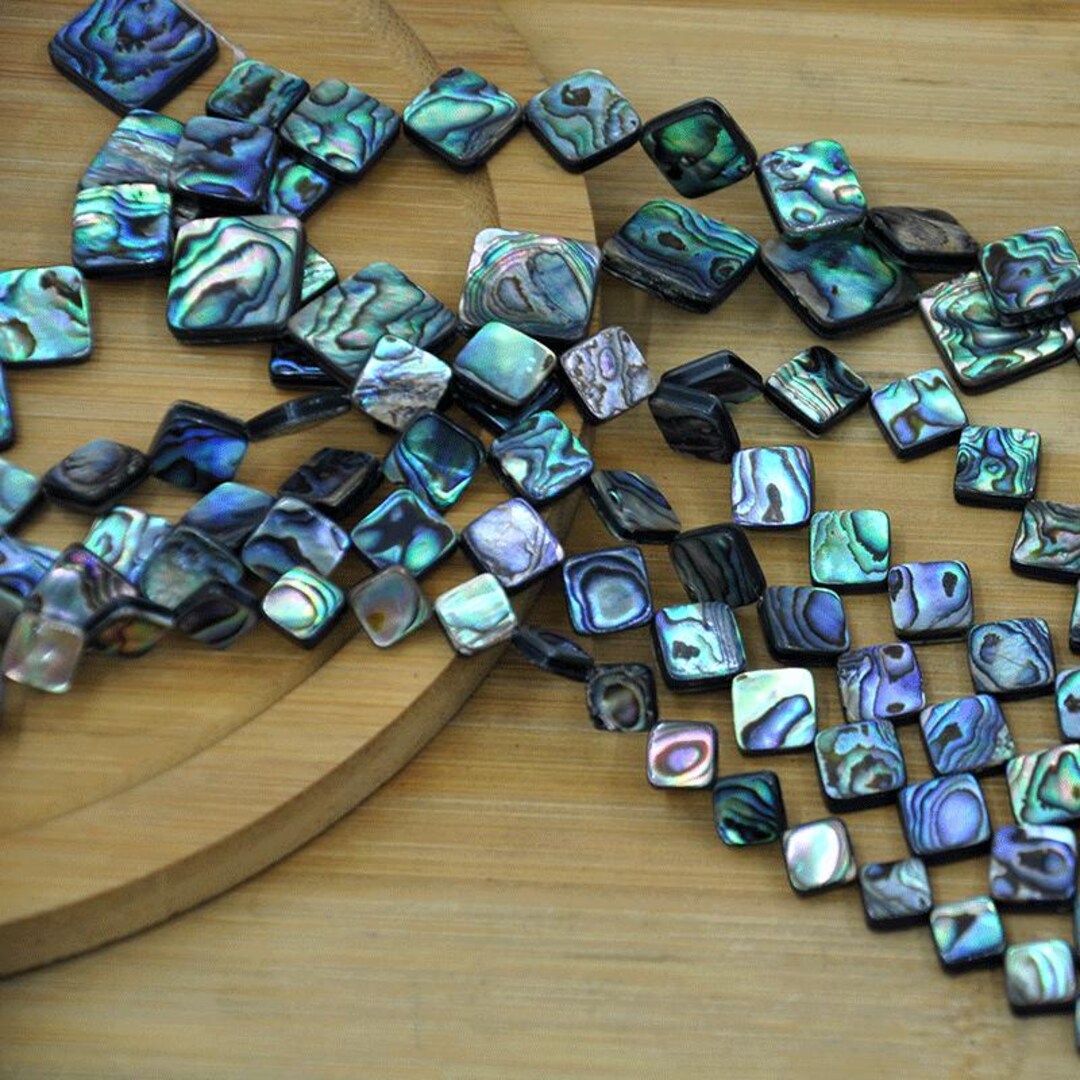 Smooth Flat Diamond Abalone Shell Beads,diagonal Square,square Diamond ...