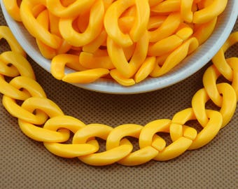30pc Plastic Chain Links,Wedding Cake Decoration Brooch Bouquet Jewelry Supply,Assorted color small chain links,Twist links,flat oval links