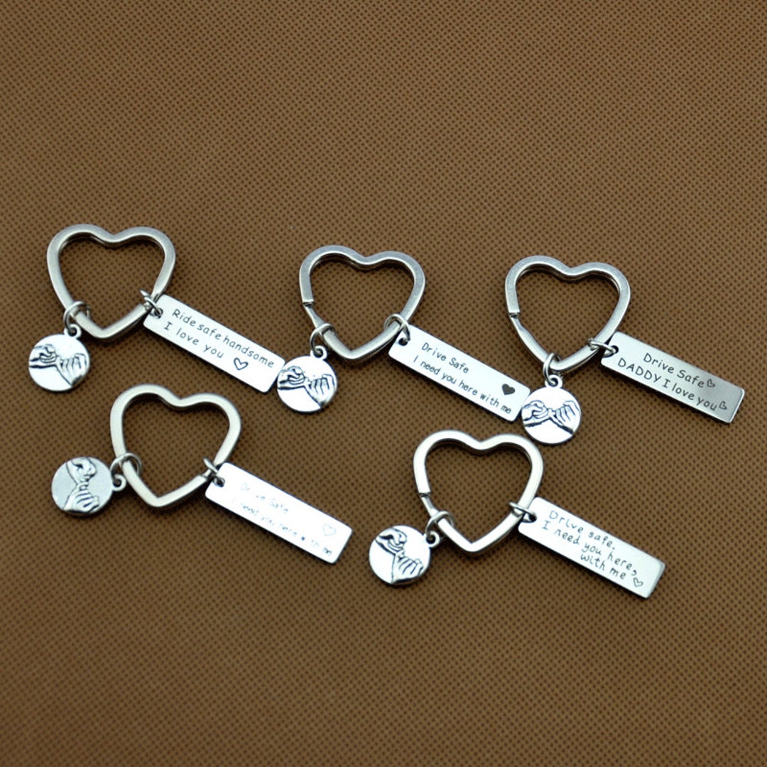 Swear Key Rings Pinkie Swear Key Ring,drive Safe, I Need You Here With Me with Heart ...