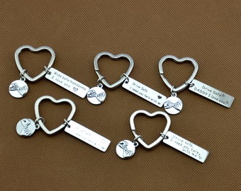 Pinkie swear Key Ring,Drive safe, i need you here with me (with heart) keychain - drive safe -travel -driver -trip -loved one - special gif