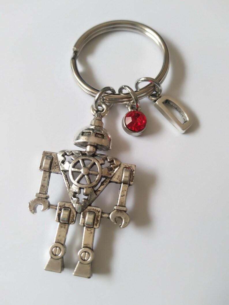 Personalized Robot Keychain Robot Key Ring Robot Charms Robot Etsy