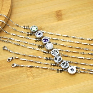 Assorted Perfume Essential Oil Diffuser Twist Screw Locket Locket Bracelet Stainless Steel Bangle，Fragrance Bracelet Perfume Box Bracelet