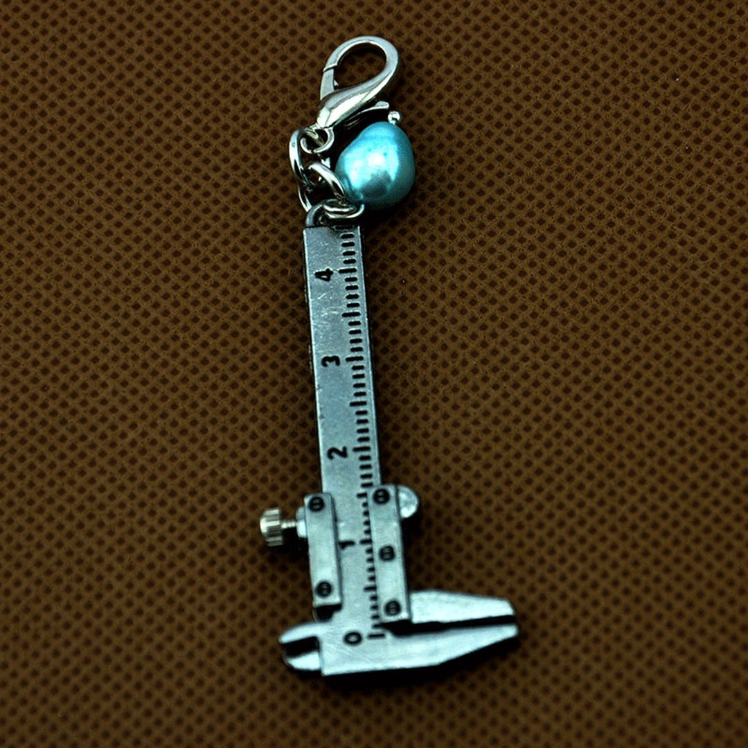 Vernier Caliper Keychain Caliper Keyring Ruler Keychain Etsy