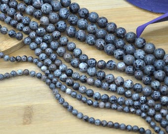 Natural  Flame Stone Smooth Round Beads，UV Reactive Round Beads Gemstone Glowing Round Loose Beads For DIY Jewelry Making Design 4mm-12mm