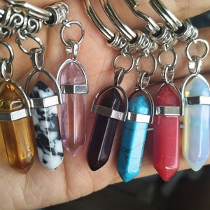 Crystal Keychain, Crystal Pendant Keychain, Gemstone Keychain, Quartz Keychain, Stone Keychain, Crystal Key Chain, Crystal Pendant, Quartz