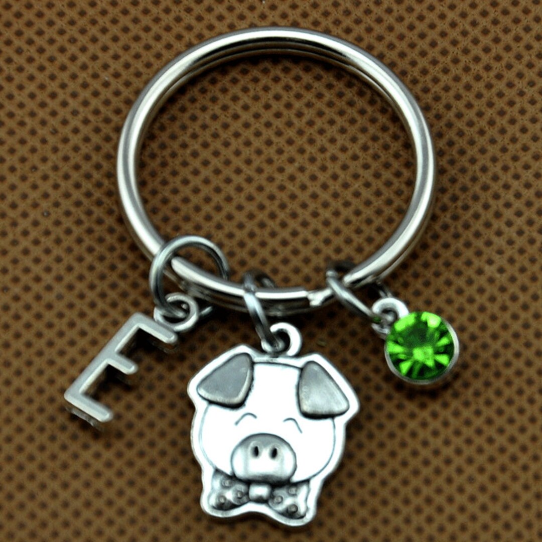 Pig Keychain, Little Piggy Keyring Farm Animal Keychain,pig Gifts for ...