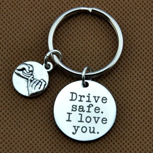 Swear Key Rings Pinkie Swear Key Ring,drive Safe, I Need You Here With Me (with Heart ...