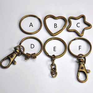 Key Rings key Chains with 36mm Swivel Connectors, Snap hook,Lanyard Kit， Key Rings Metal Swivel Clasps Snap