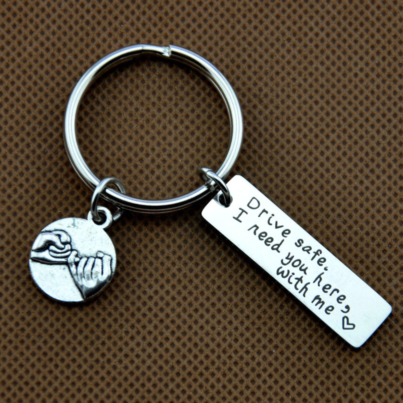 Swear Key Rings Pinkie Swear Key Ring,drive Safe, I Need You Here With Me (with Heart ...