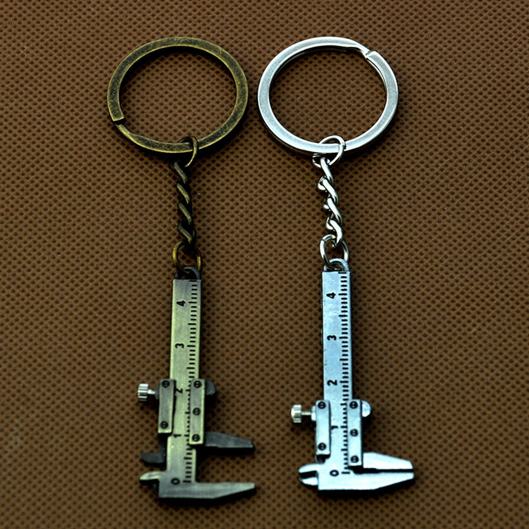 Vernier Caliper Keychain Caliper Keyring Ruler Keychain Etsy