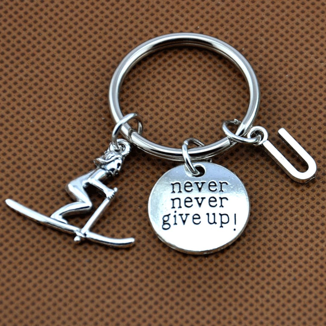 Skiing Keychain,swimmer Keychain, Running Athlete,skiing Gifts, Never