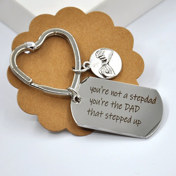 Step Dad Keychain Etsy