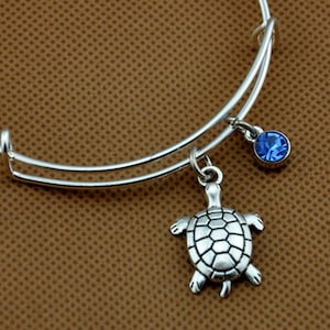 Turtle bracelet, turtle bangle, tortoise charm bracelet, sea life bangle, turtle jewellery, turtle gift, sea turtle bracelet, 695