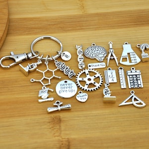 DESIGN A Keychain，DNA keychain, Ultimate science keyring, scientist keyring keychain gift, science teacher gift, chemistry, microbiology
