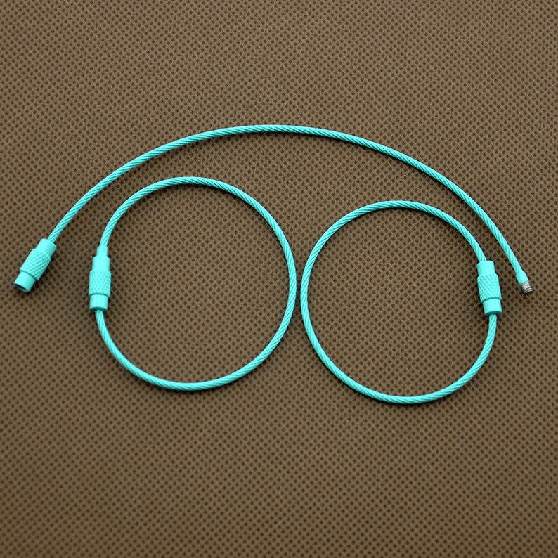 Stainless Steel Wire Keyrings Cable Rope Key Holder Cable Etsy