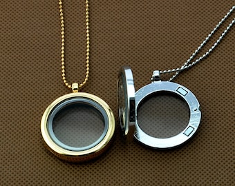 Clear locket pendant sale