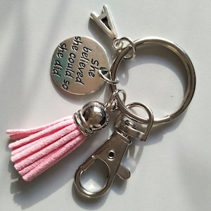 She believed she could so she did Keychain, Custom Keychain, Custom Key Ring, Graduation Keychain, Graduation Gift, Graduation Jewelry