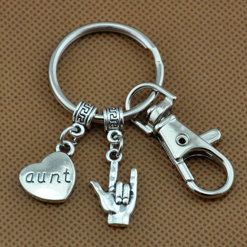 I Love You Keychain Hand Keychain Love Keychain Sign | Etsy