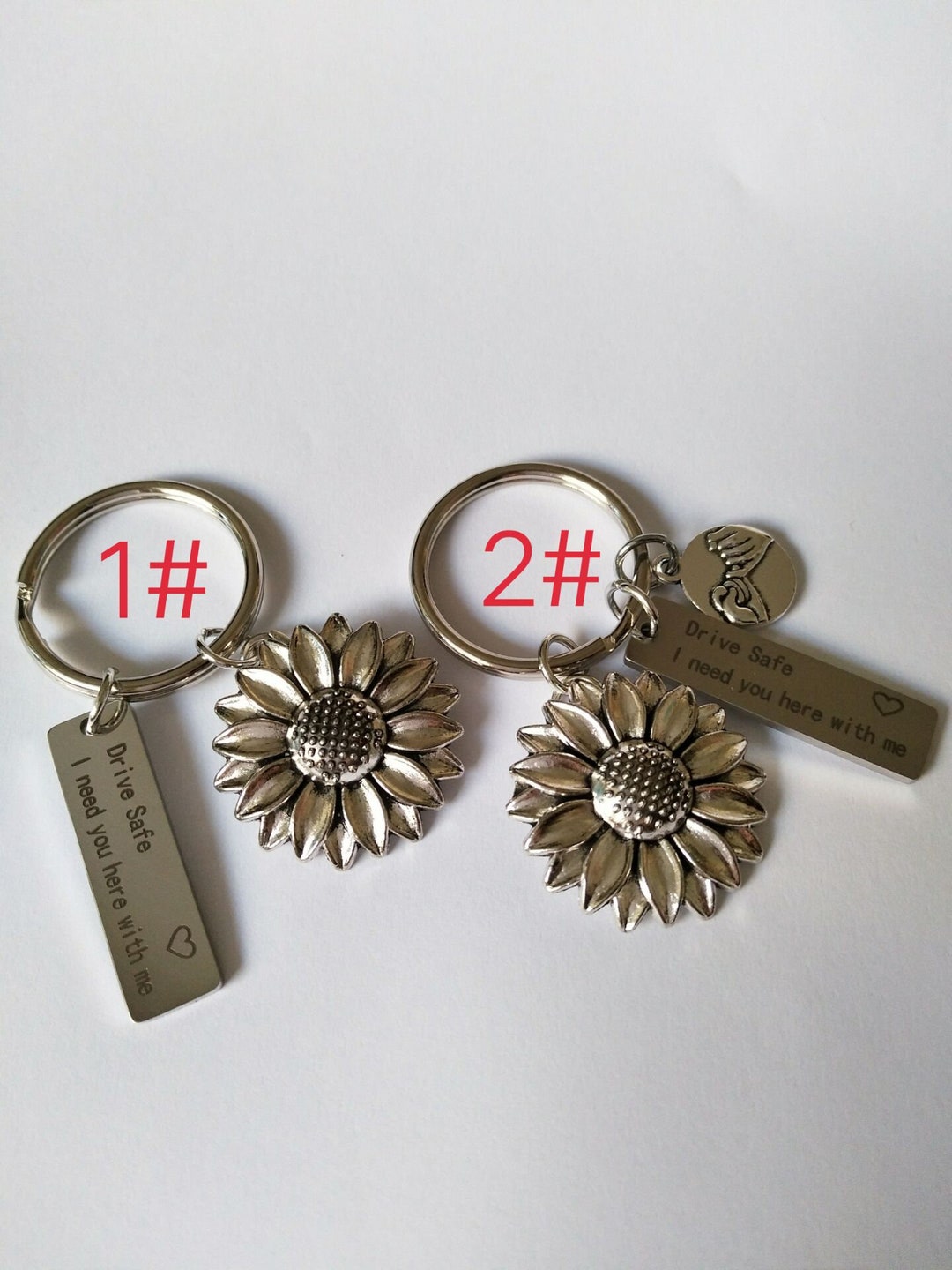 Swear Key Rings Sunflower Keychainpinkie Swear Key Ringdrive Safe Key - Etsy