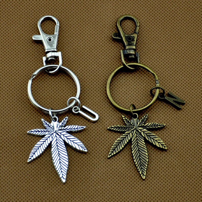 Cannabis Keychain Marijuana Keychain Large Marijuana Leaf Etsy