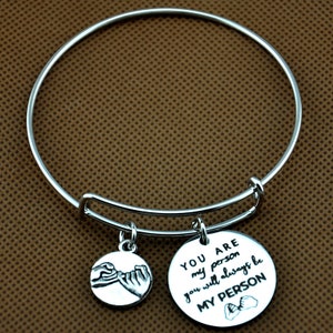 You Are My Person Bangle, Pinkie swear Bangle,Best Friend Bangle-Pinky Promise se se Bangle-Greys Anatomy -You&#39;re My person-Greys Anatomy
