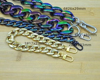 Acrylic High Quality Purse Chain, Thick Resin Long Chain，Metal Shoulder Handbag Strap, Replacement Handle Chain,Crossbody Bag Chain Strap