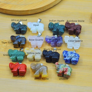 Natural stone elephant pendant,spiritual elephant Keychain phone charm,Elephant Gift,Bag Accessory,birthday gift idea,safe travels Keychain