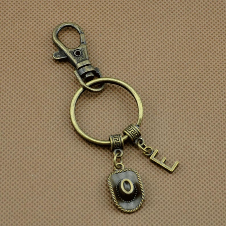 Cowboy Hat Keychaincowboy Hat Pendants Personalized Keychain Etsy