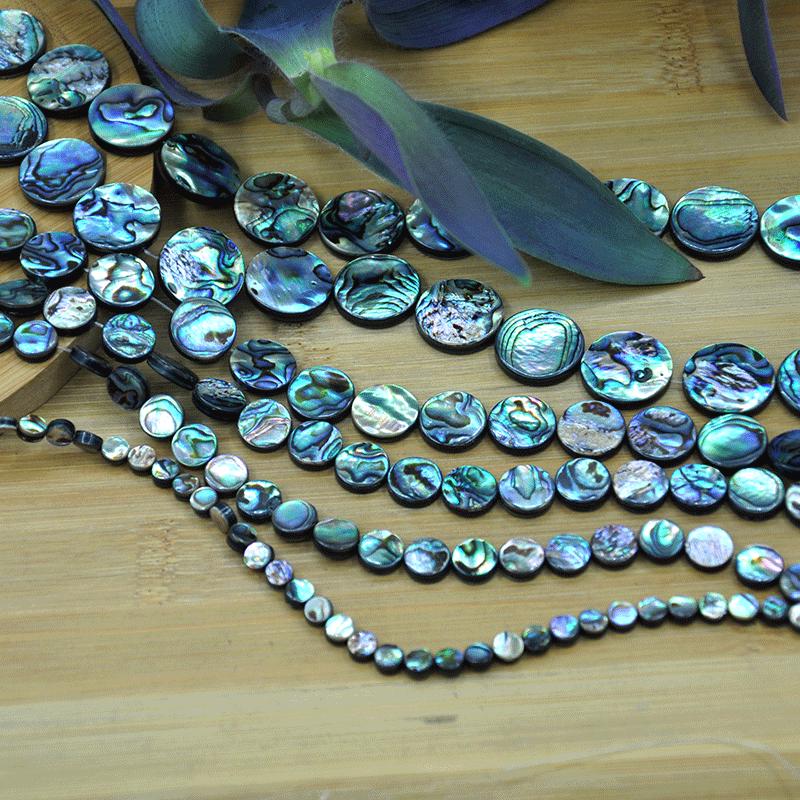 Coin Shells Designs AAA Genuine Abalone Shell 8-20mm Coin Beads,natural Abalone Shell Flat ...