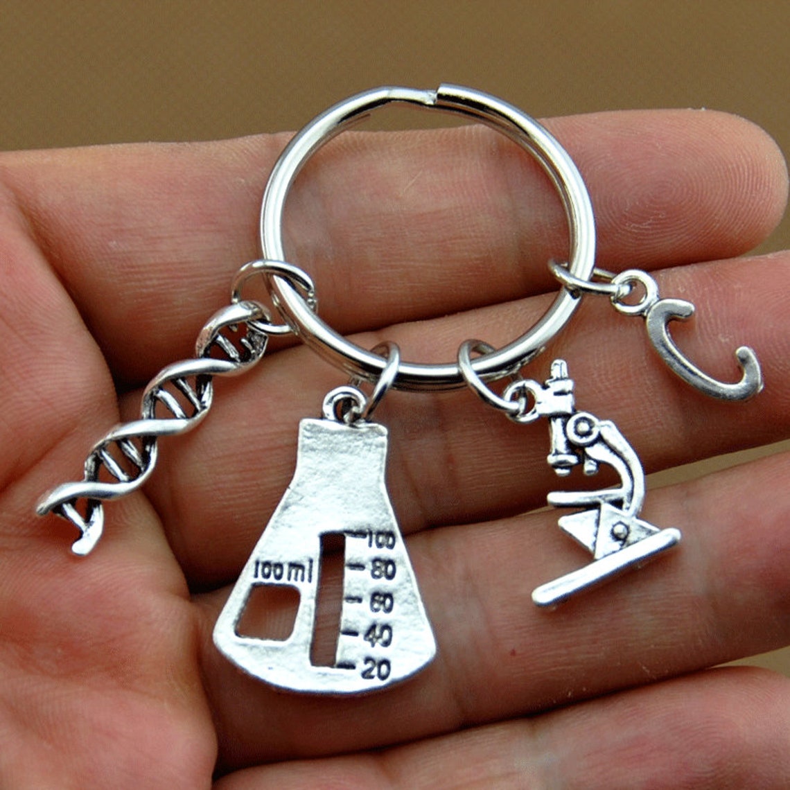 DNA Keychain Ultimate Science Keyring Scientist Keyring Etsy