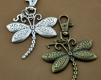 Dragonfly Keychain,tiny Dragonfly Key Ring,personalized Hand