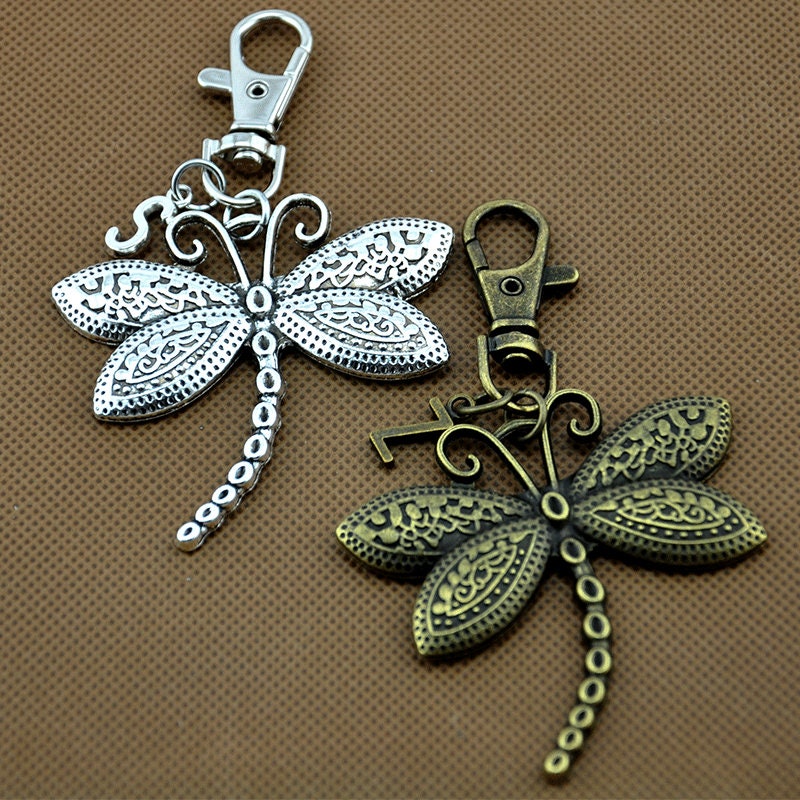 Dragonfly Keychain,tiny Dragonfly Key Ring,personalized Hand