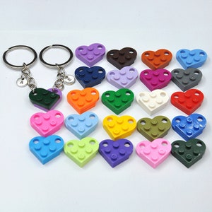 Heart Keychain Set、 LEGO Matching Couple Gift Set、Best Friends、Gift for Couples、LEGO Keychain、Gift For Boyfriend、Family Keychain