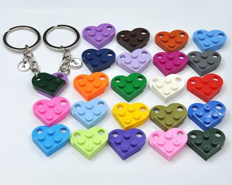 Heart Keychain Set、 LEGO Matching Couple Gift Set、Best Friends、Gift for Couples、LEGO Keychain、Gift For Boyfriend、Family Keychain