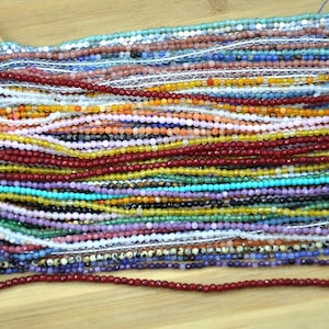 Natural Gemstone Beads 3mm Faceted Round Loose Gemstone Spacer Beads，Tiny Faceted Beads For Jewelry Making, DIY Beads, Micro Crystal Beads