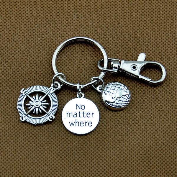 Compass Keychain Etsy