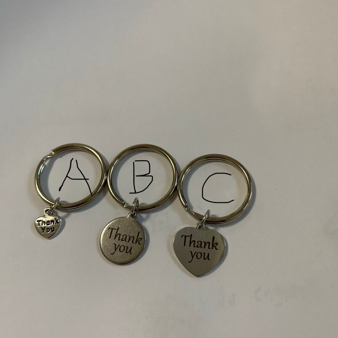 Thank you keychain personalized keychain Thank you gift Etsy