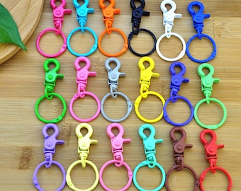 Keyring with Lobster Clasp - Metal Swivel Lobster Claw Clasps Hooks for Keyring with Lobster Clasp - Metal Swivel Lobster Claw Clasps Hooks for